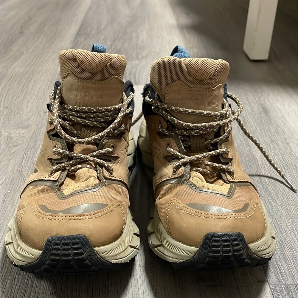 Hoka Tan and Navy Athletic Trail Shoes - Picture 2 of 6